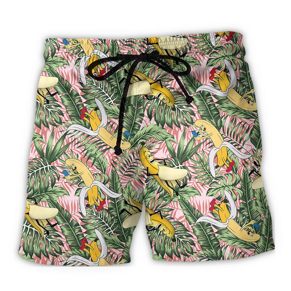 Fruit Adult Humor Banana Trendy Aloha Hawaiian Beach Shorts Fruit Adult Humor Banana Trendy Aloha Hawaiian Beach Shorts