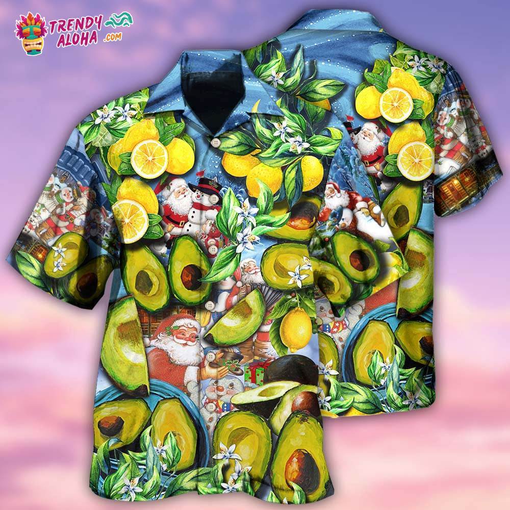 Fruit Avocado Lemon Summer Time Christmas Hawaiian Shirt – Trendy Aloha