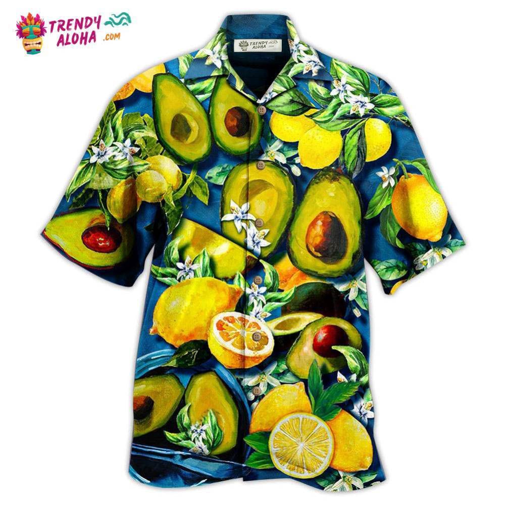 Fruit Avocado Lemon Summer Time Hawaiian Shirt – Trendy Aloha