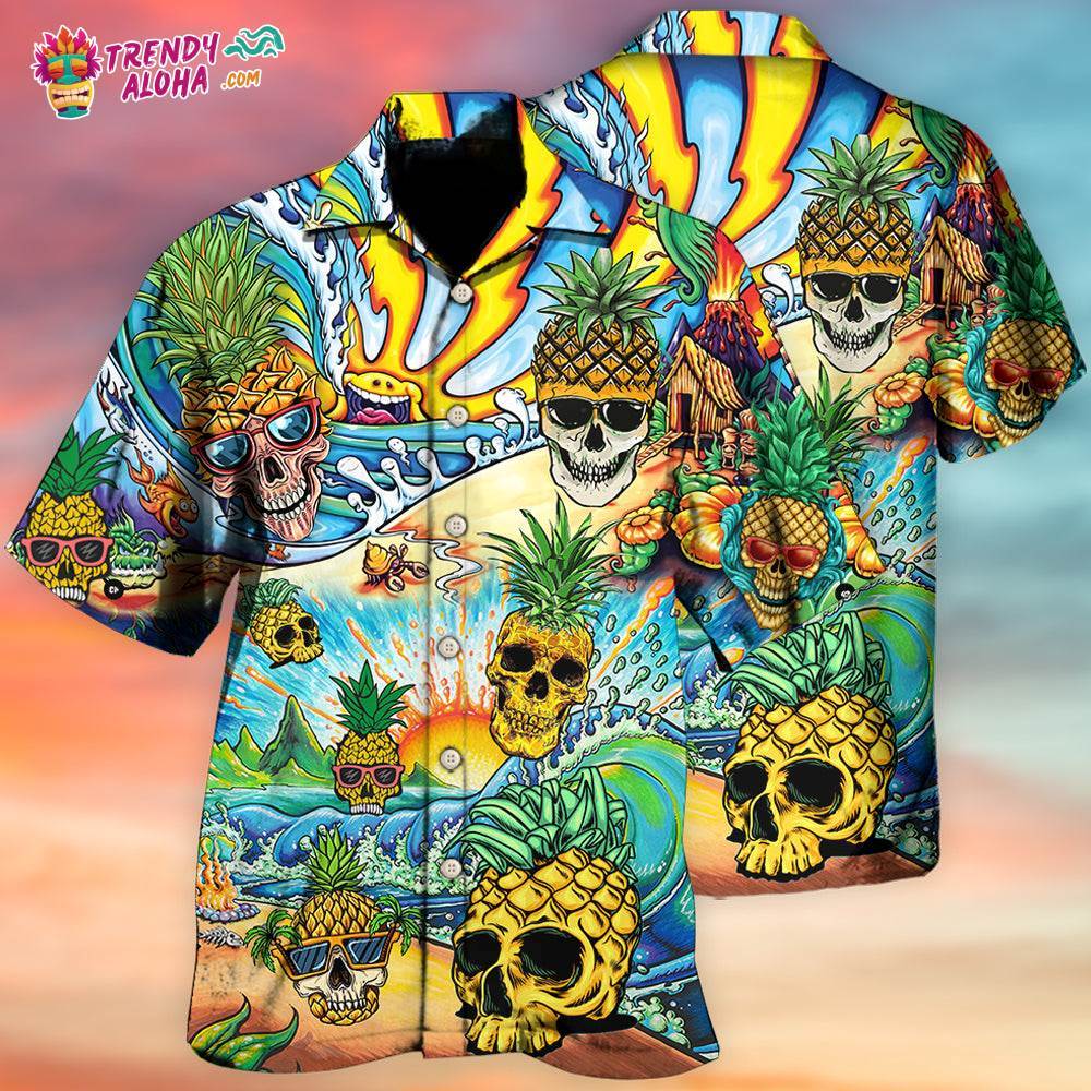 Fruit Pineapple Love Summer Hawaiian Shirt – Trendy Aloha