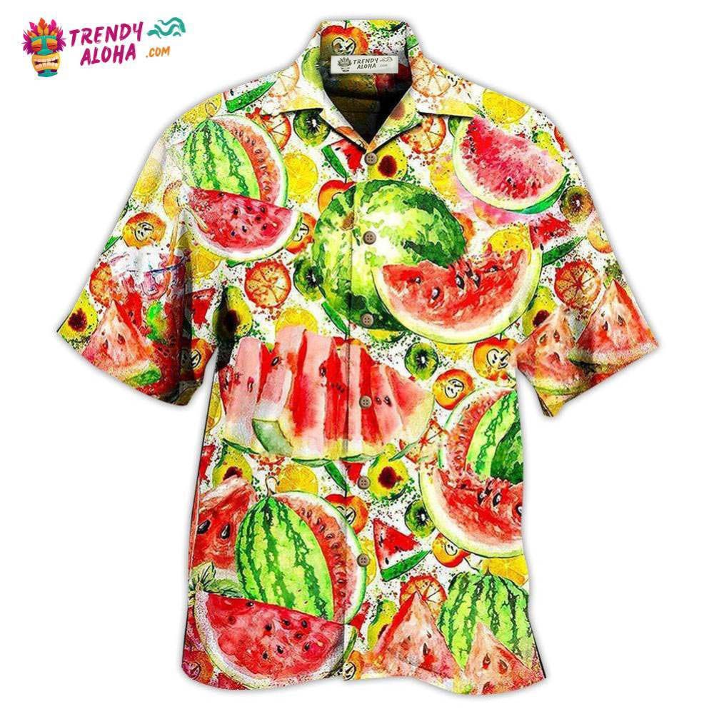 Fruit Summer Time Watermelon Hawaiian Shirt – Trendy Aloha Fruit Summer Time Watermelon Hawaiian Shirt – Trendy Aloha