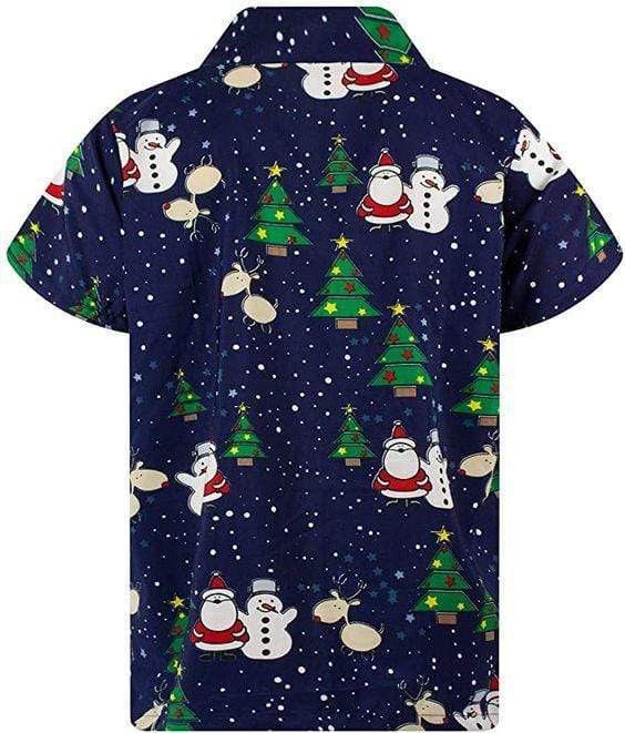 Funky Santa And Snowman Christmas Trendy Hawaiian Shirt