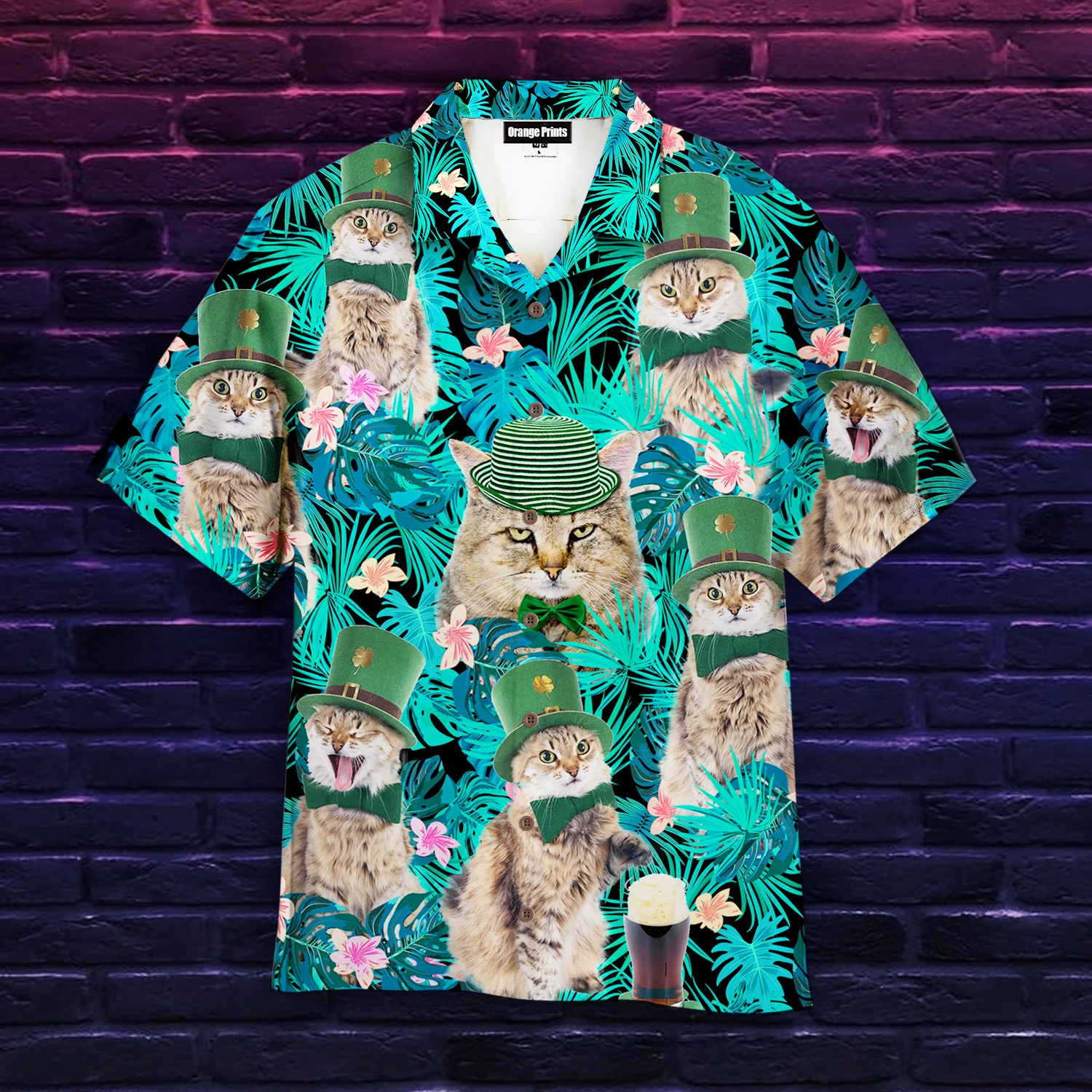 Funny Cat Happy Irish St. Patricks Day Hawaiian Shirt For