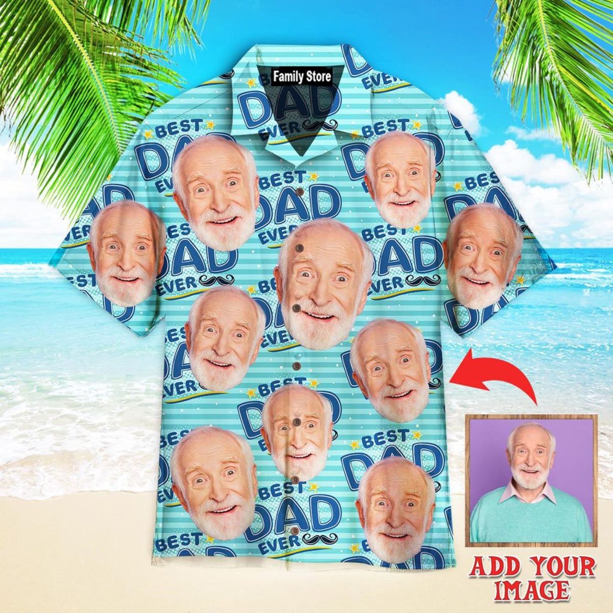 Funny Custom Face Amazing Dad Gift For Best Father Custom Hawaiian Shirt