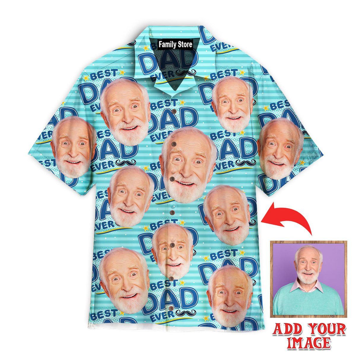Funny Custom Face Amazing Dad Gift For Best Father Custom Hawaiian Shirt
