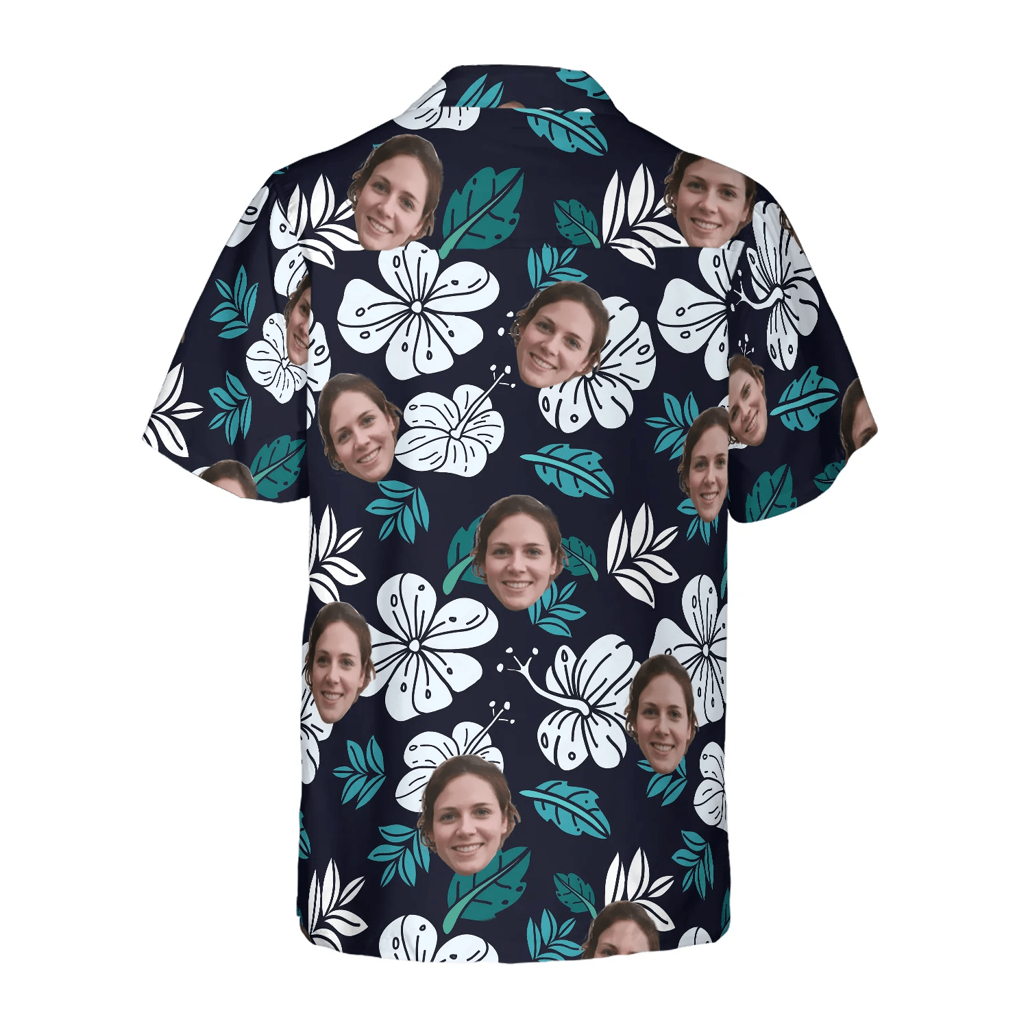 Funny Custom Face Floral Pattern Seamless 01 Custom Trendy Hawaiian Shirt