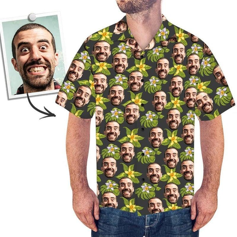 Funny Custom Face Flower Custom Hawaiian Shirt