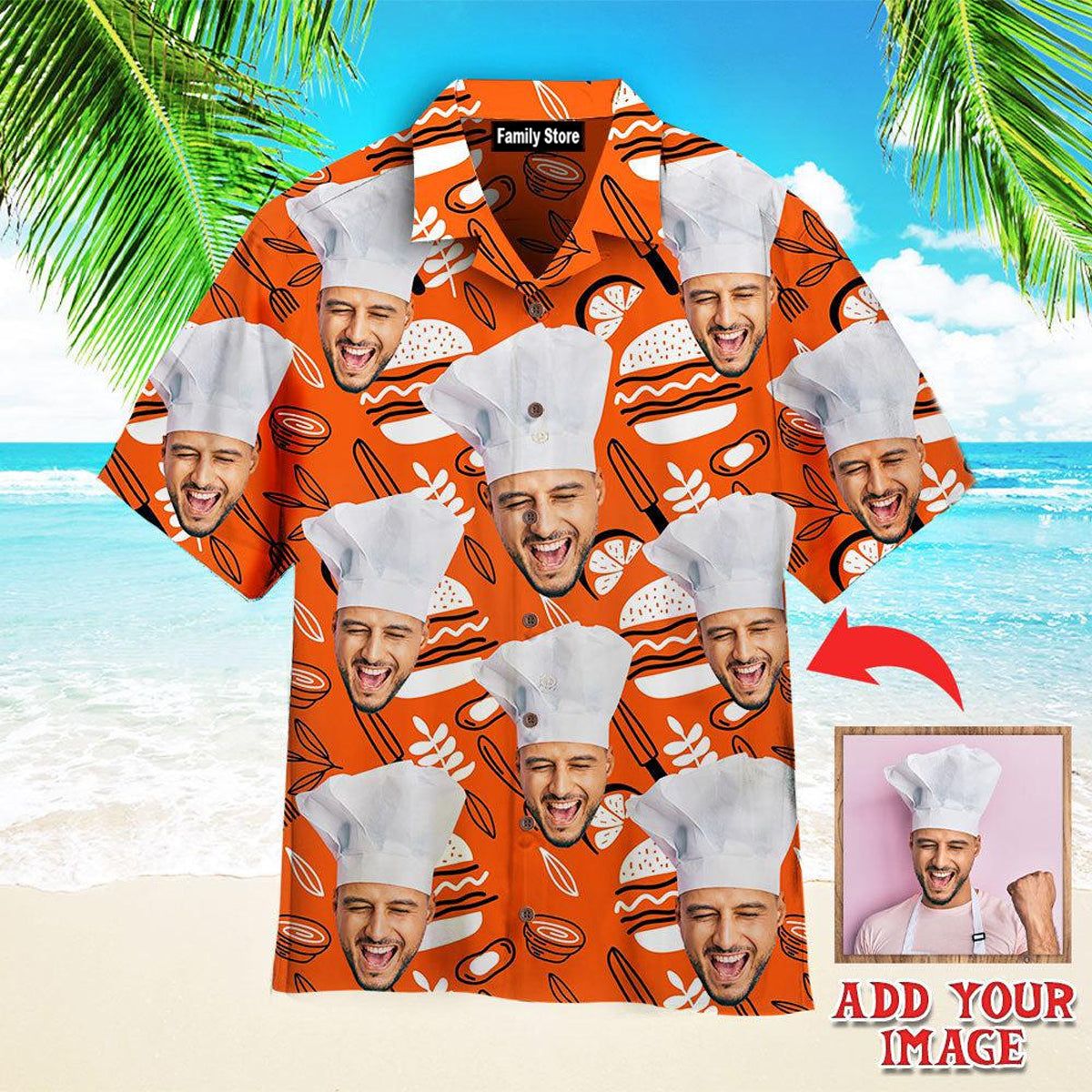 Funny Custom Face On Barbecue Party Custom Hawaiian Shirt