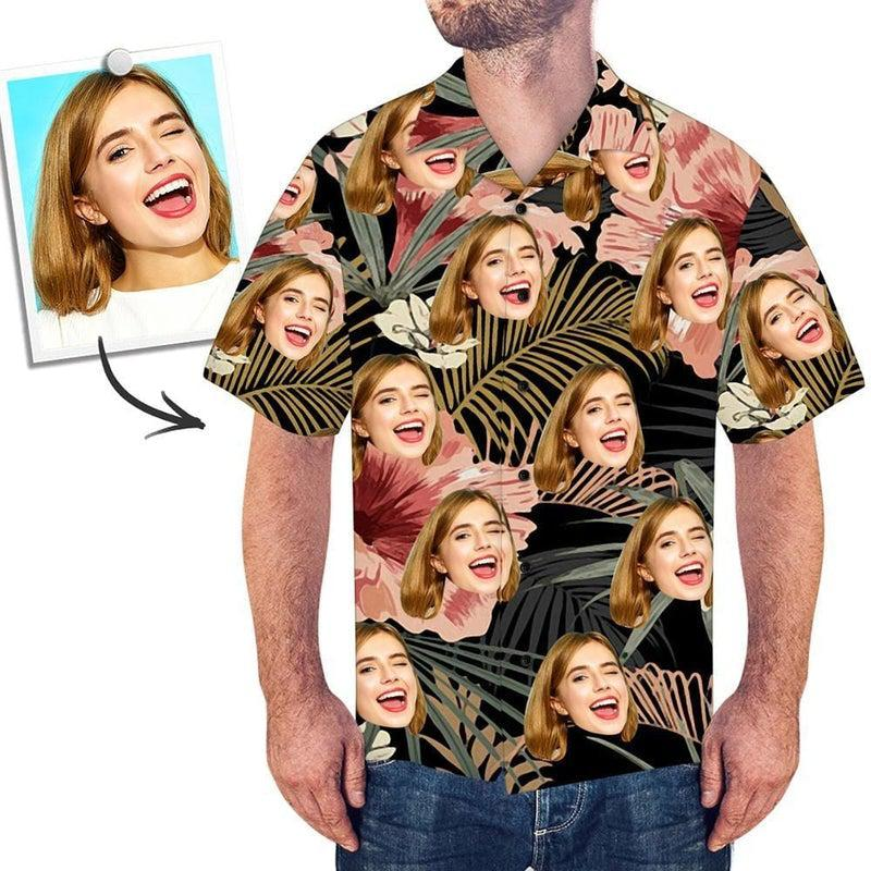 Funny Custom Face Tropic Style Custom Hawaiian Shirt
