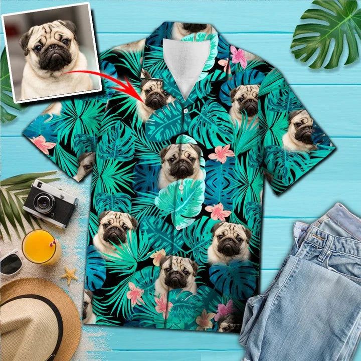 Funny Custom Face Tropical Vibes Hawaiian Shirt Funny Custom Face Tropical Vibes Hawaiian Shirt