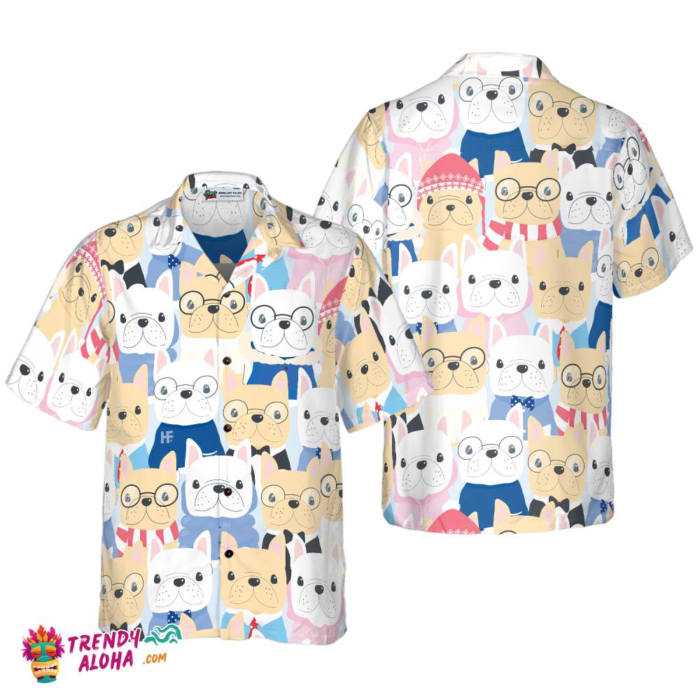 Funny French Bulldog Hawaiian Shirt Funny French Bulldog Hawaiian Shirt