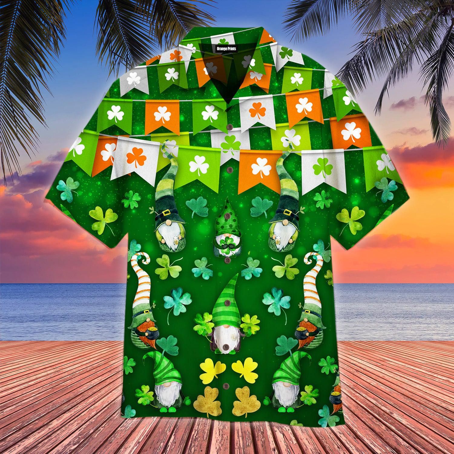 Funny Gnome Happy Saint Patrick Day Hawaiian Shirt For