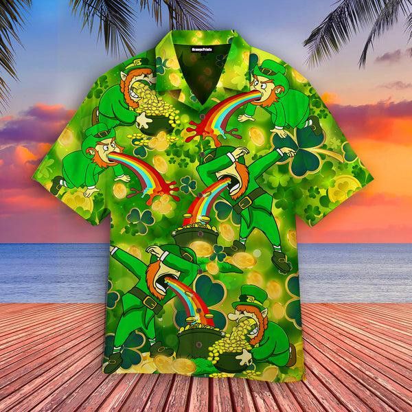 Funny Leprechaun St. Patrick’s Day Trendy Hawaiian Shirt For