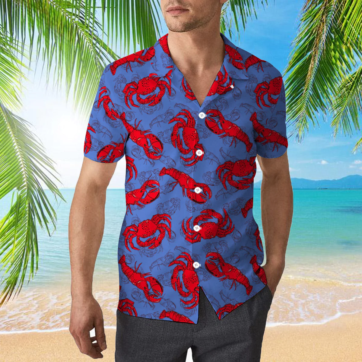 Funny Lobster And Crab Trendy Hawaiian Shirt For Aloha Shirt