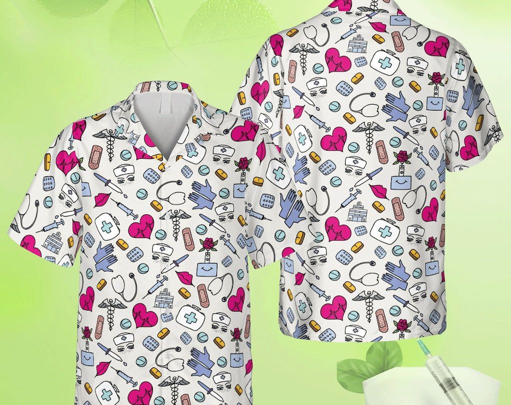 Funny Nurse Medical Tools Trendy Hawaiian Shirt, Doctor Mother’S Day Gift, Meaningful Birthday Presents, Hawaii Shirt Party Summer, Gift Family.