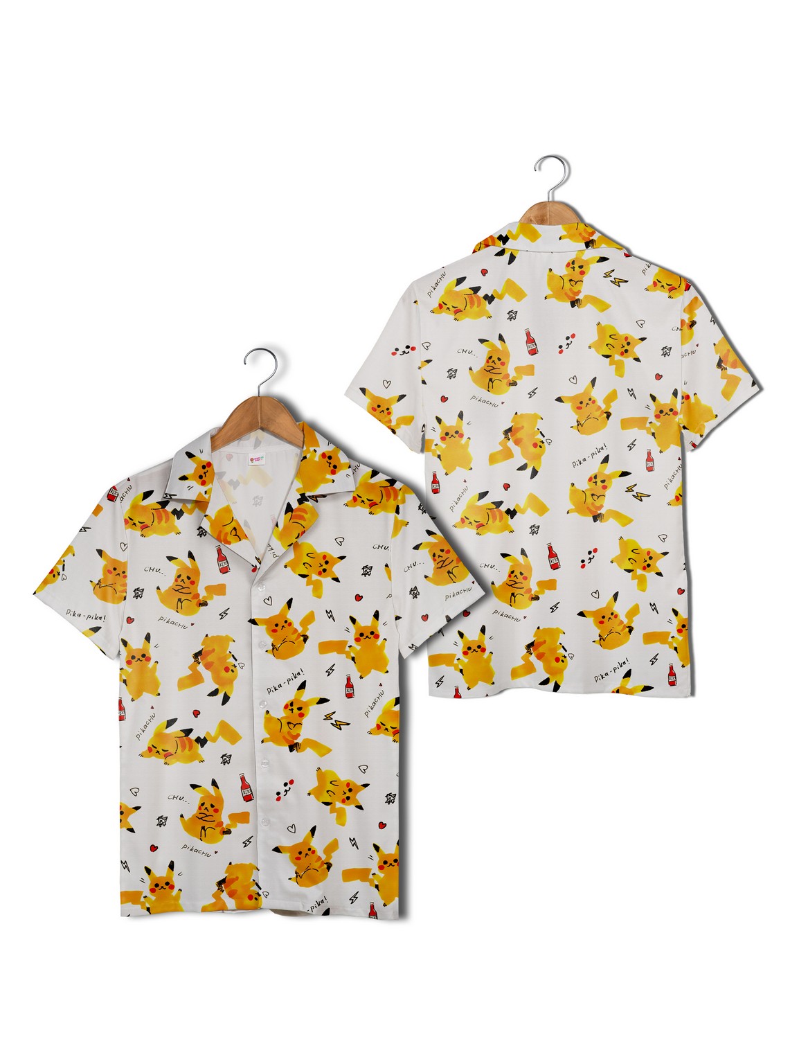 Funny Pikachu Pattern Pokemon Hawaiian Shirt, Unisex Summer Beach Casual Shirt Short Aloba Vibe Funny Pikachu Pattern Pokemon Hawaiian Shirt, Unisex Summer Beach Casual Shirt Short Aloba Vibe