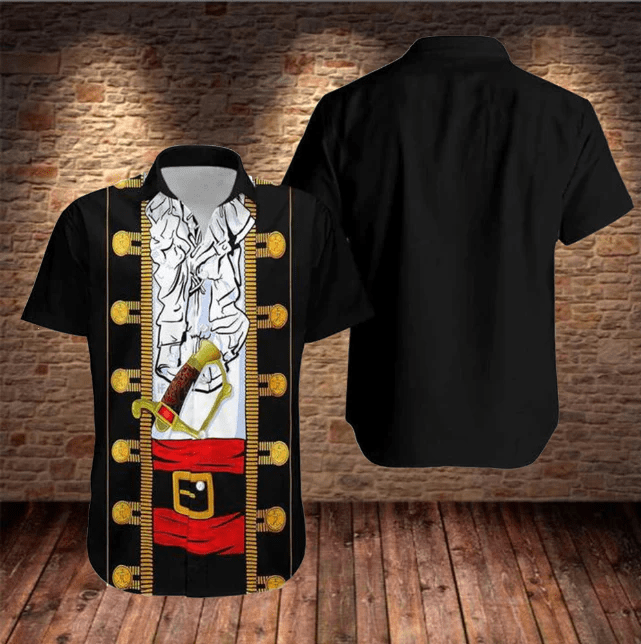 Funny Pirate Theme on Halloween Hawaiian Shirt