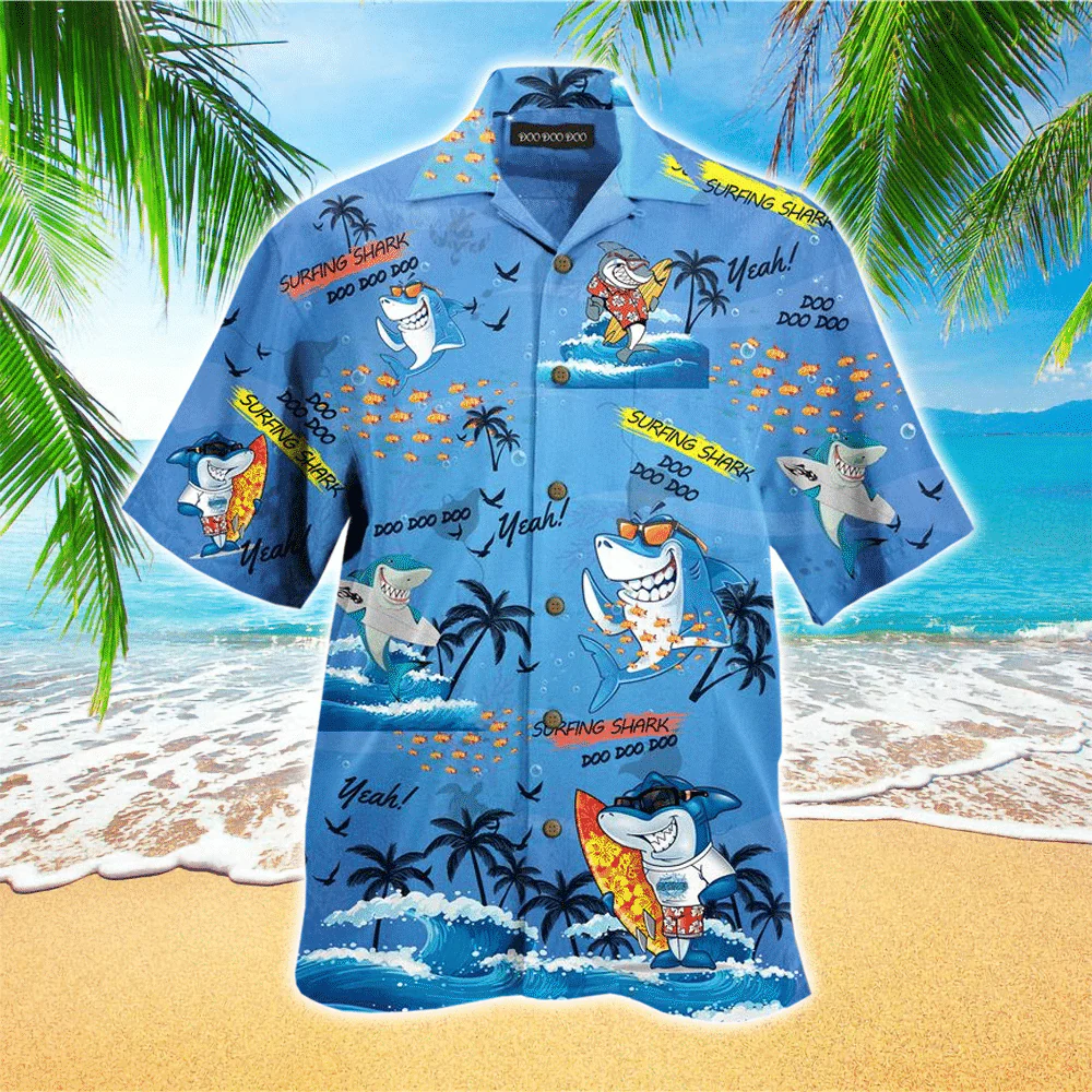 Funny Shark Trendy Hawaiian Shirt, Perfect Trendy Hawaiian Shirt For Shark Lover