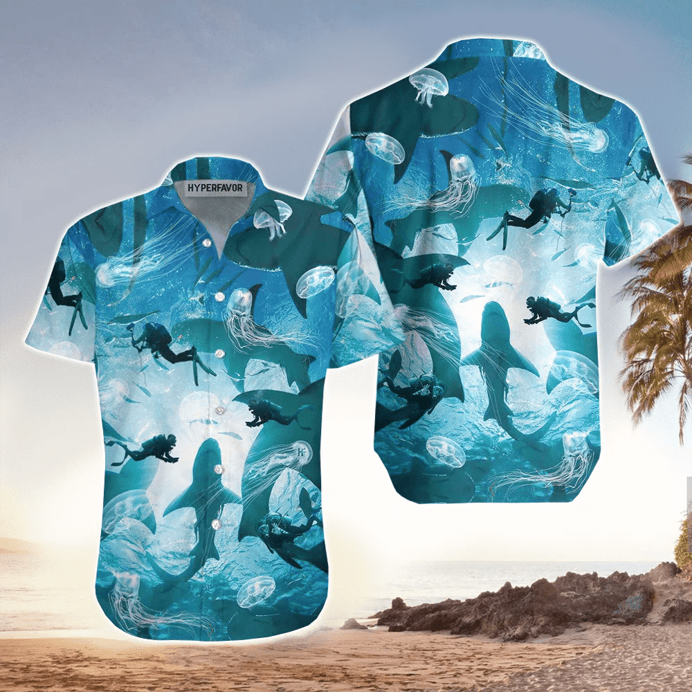 Funny Shark Trendy Hawaiian Shirt, Shark Lover Hawaiian For