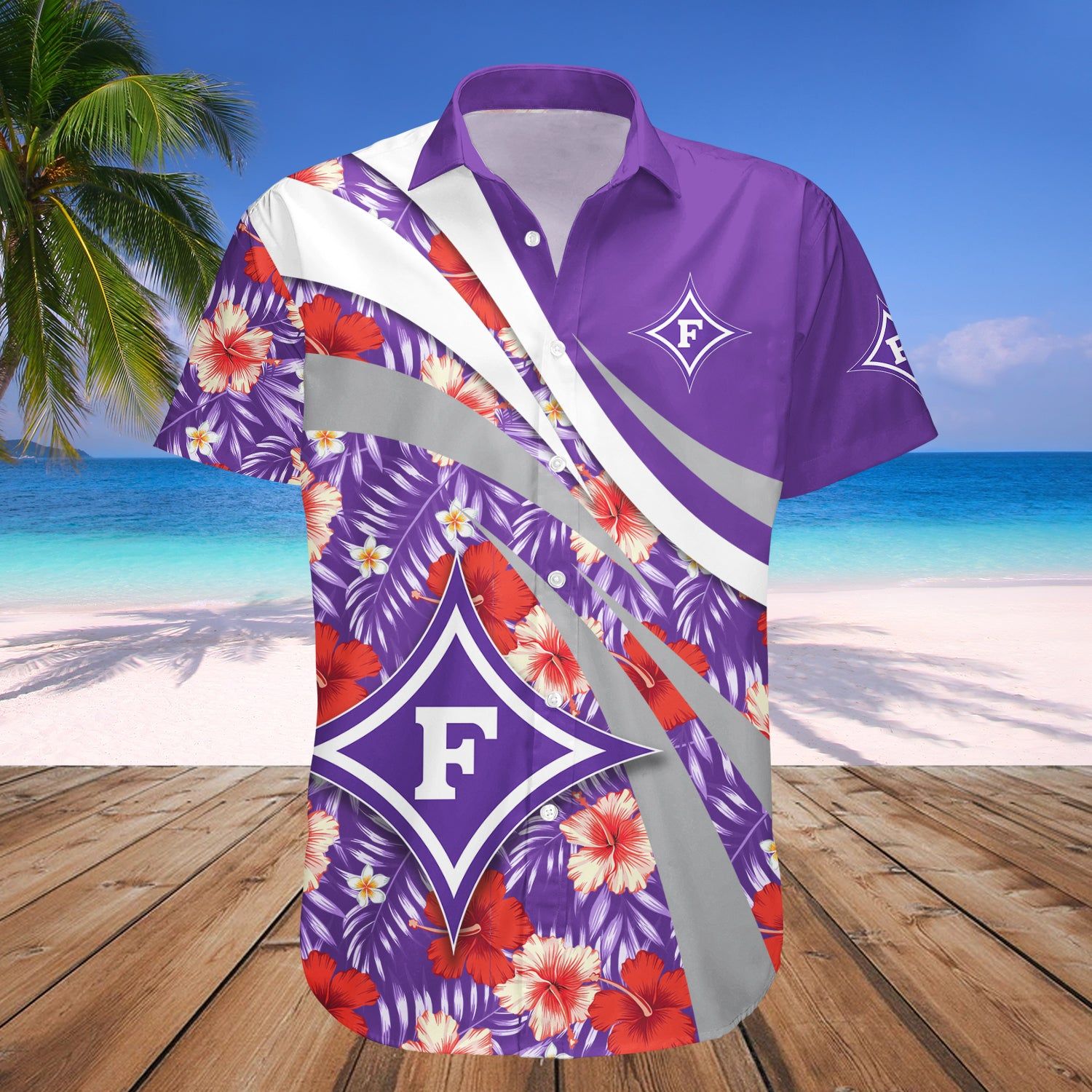 Furman Paladins Hawaii Shirt Hibiscus Sport Style – NCAA