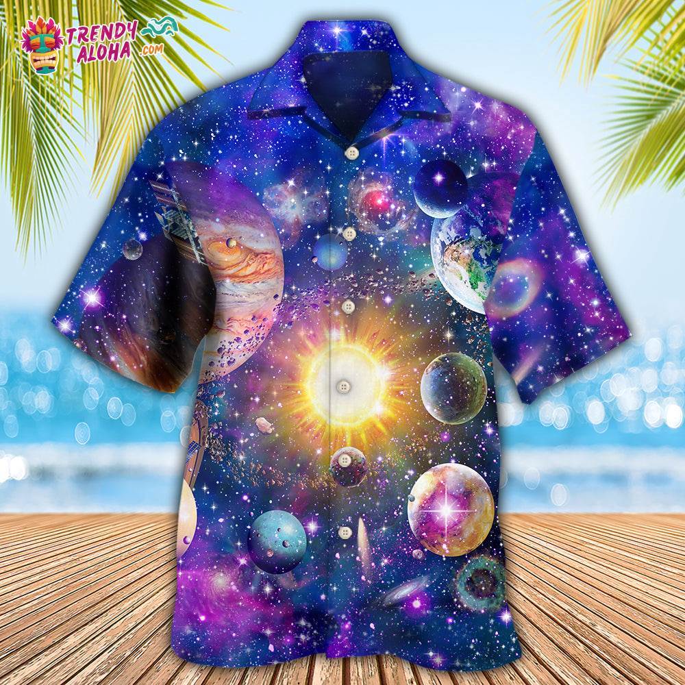 Galaxy Astronomy Galaxy Colorful Solar Hawaiian Shirt – Trendy Aloha