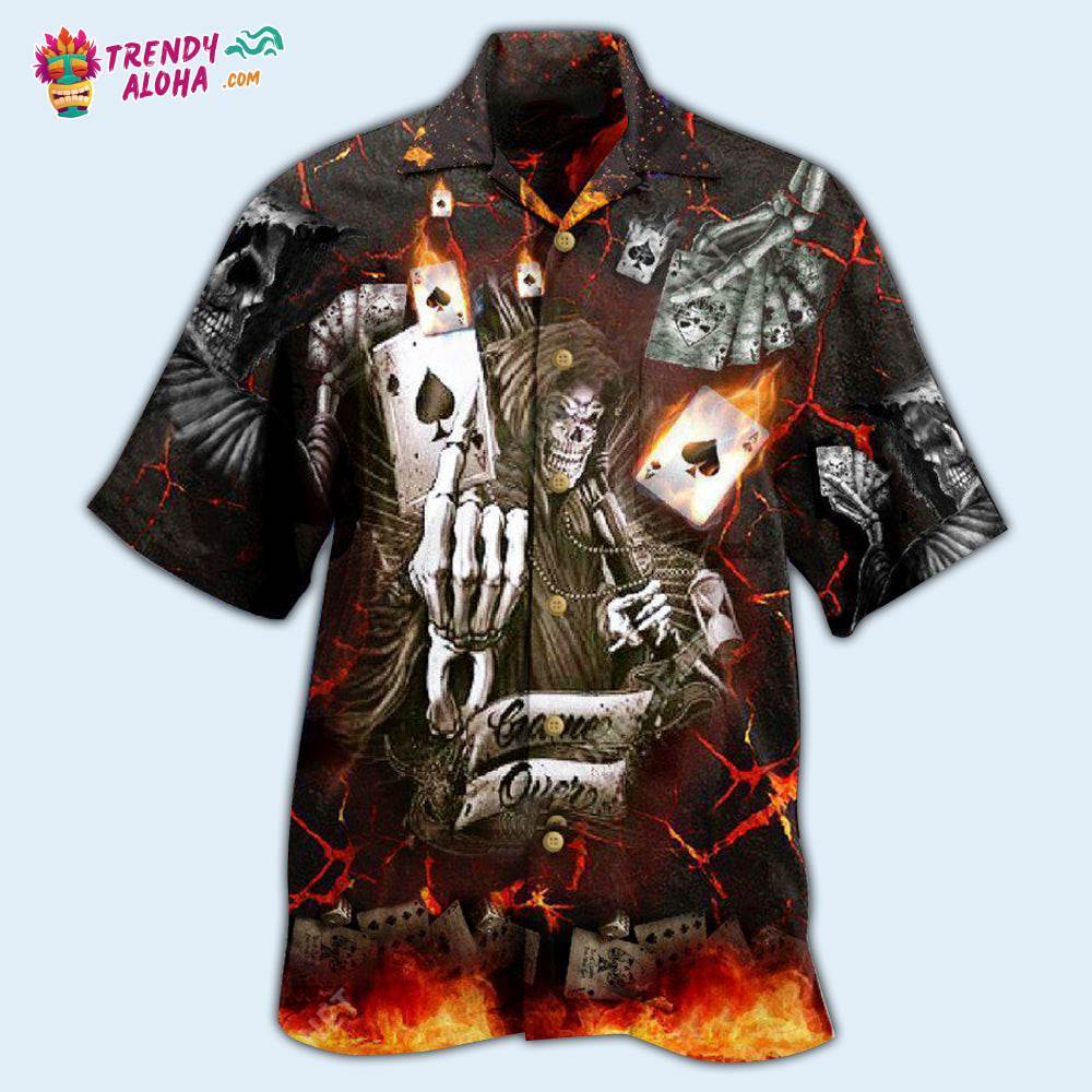 Gambling Card Game Over Cool Hawaiian Shirt – Trendy Aloha
