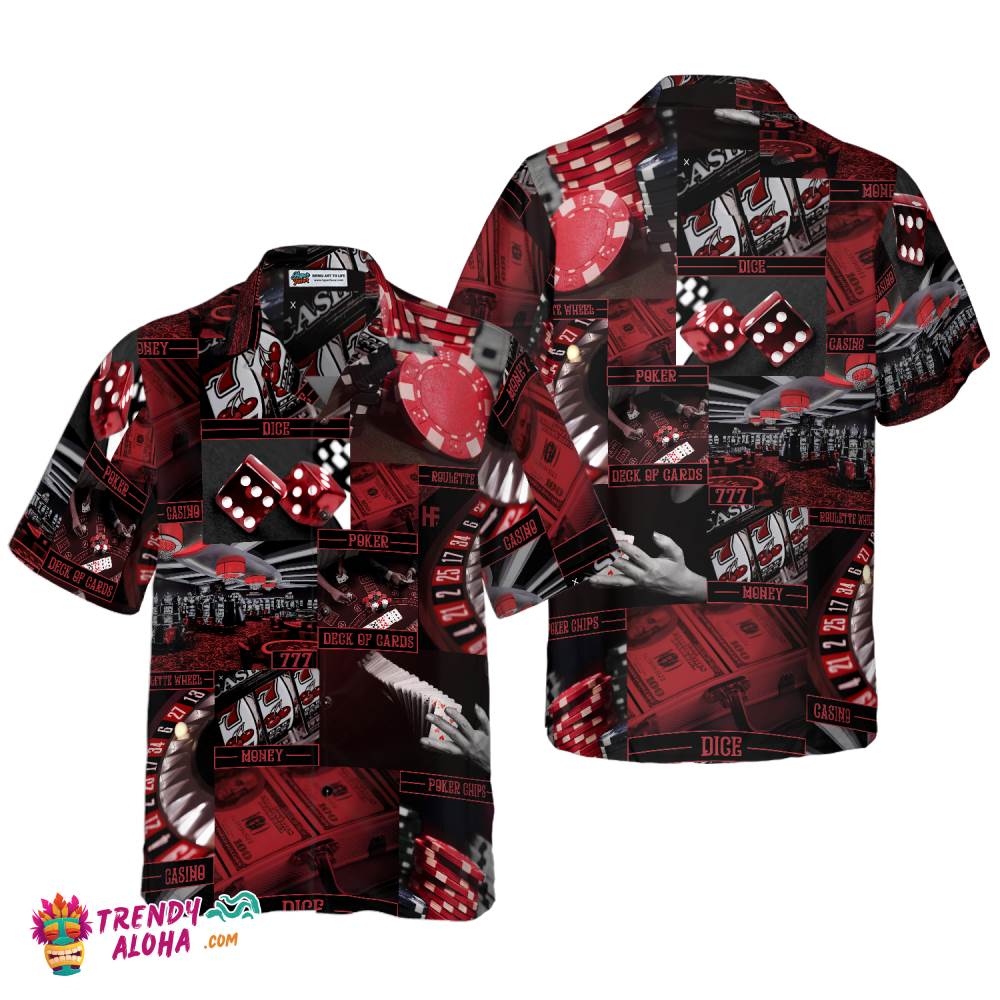 Gambling Pattern Hawaiian Shirt