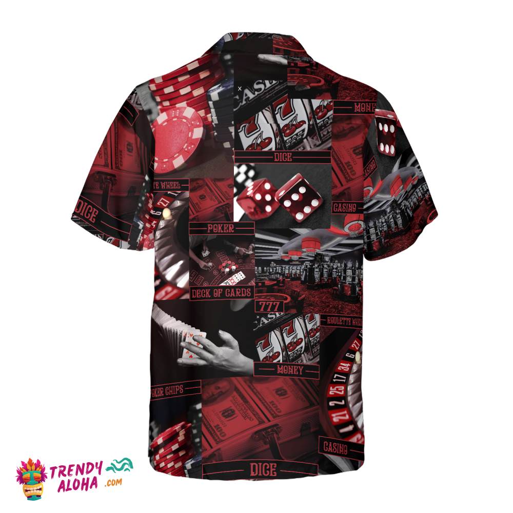 Gambling Pattern Hawaiian Shirt