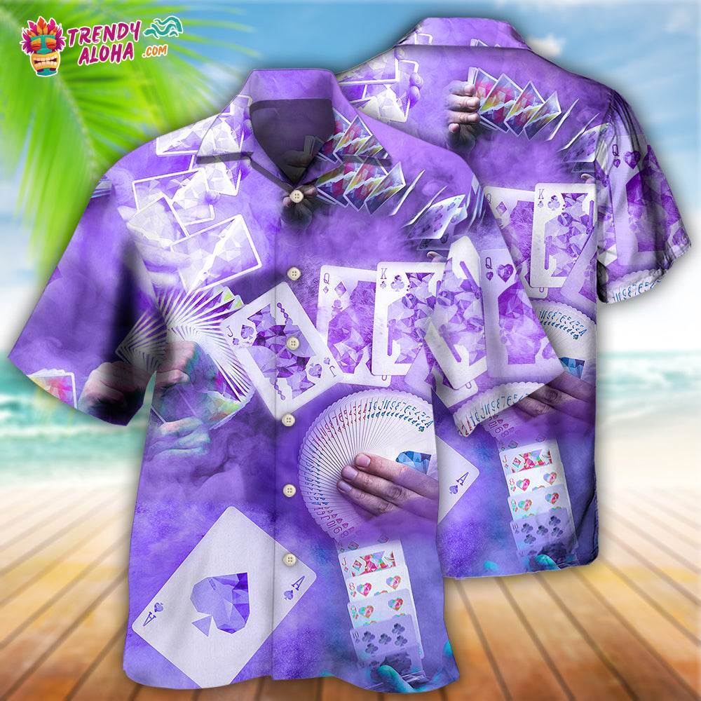 Gambling Purple Style Hawaiian Shirt – Trendy Aloha