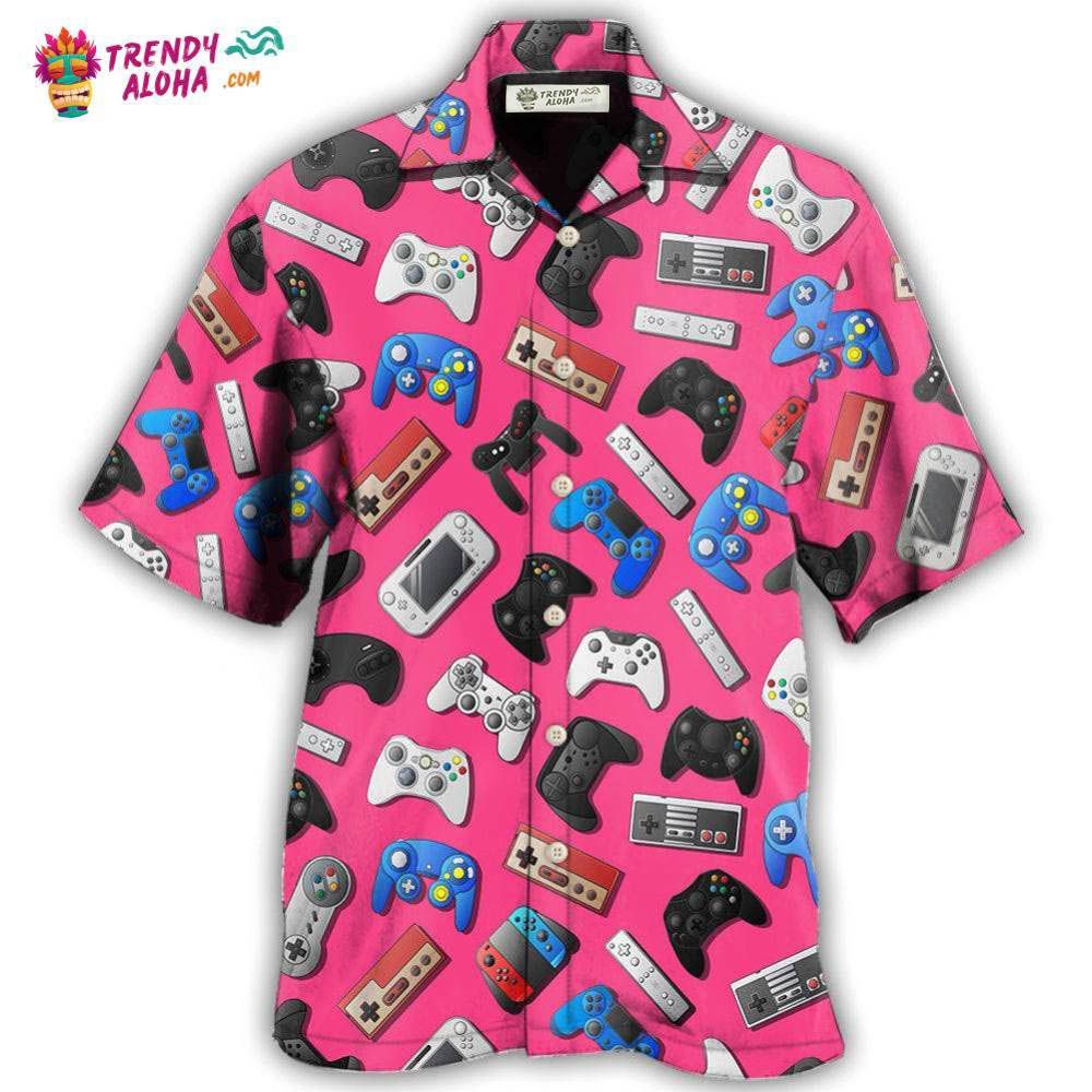 Game A Pink Video Game So Fun Hawaiian Shirt - Trendy Aloha - Trendy Aloha