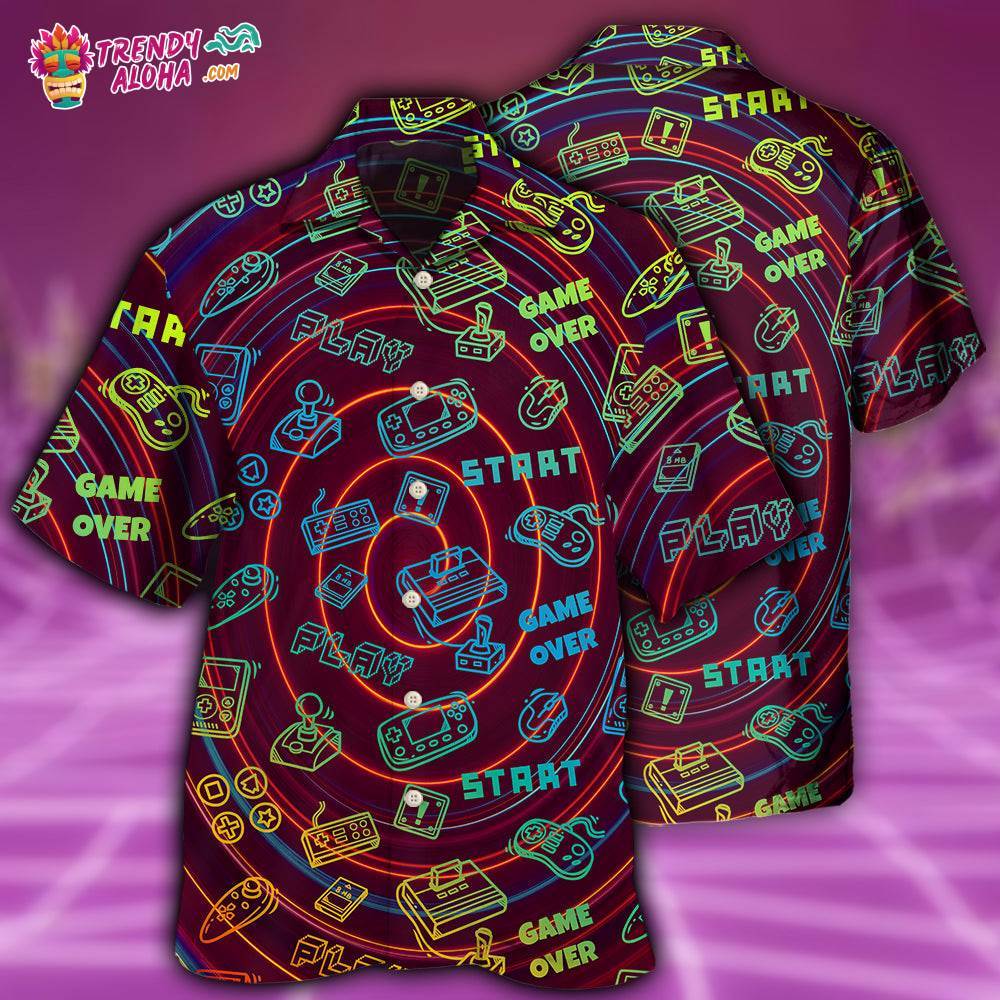 Game Video Start Hawaiian Shirt – Trendy Aloha