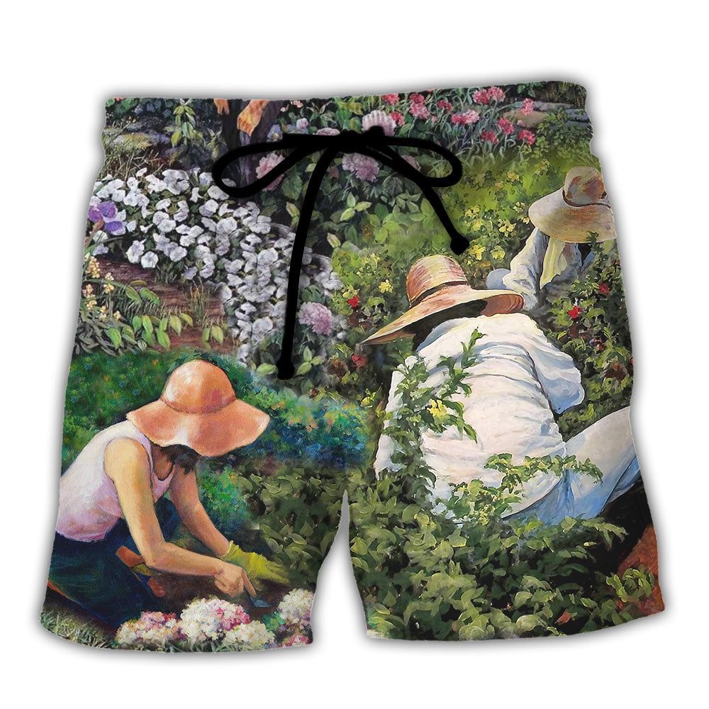 Gardening Plants A Dirty Hoe Is A Happy Hoe Vintage Vibe Trendy Aloha Hawaiian Beach Shorts Gardening Plants A Dirty Hoe Is A Happy Hoe Vintage Vibe Trendy Aloha Hawaiian Beach Shorts