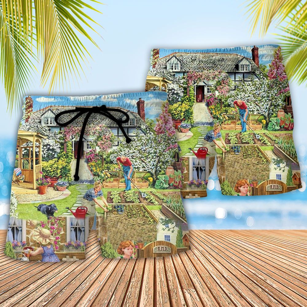 Gardening Plants Don’t Tell Secret Sun The Garden Vintage Vibe Trendy Aloha Hawaiian Beach Shorts