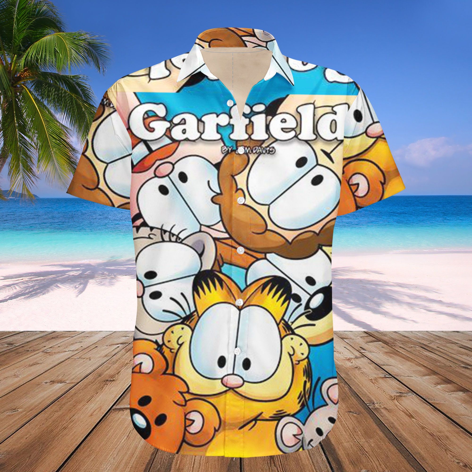 Garfield Cat Trendy Hawaiian Shirt