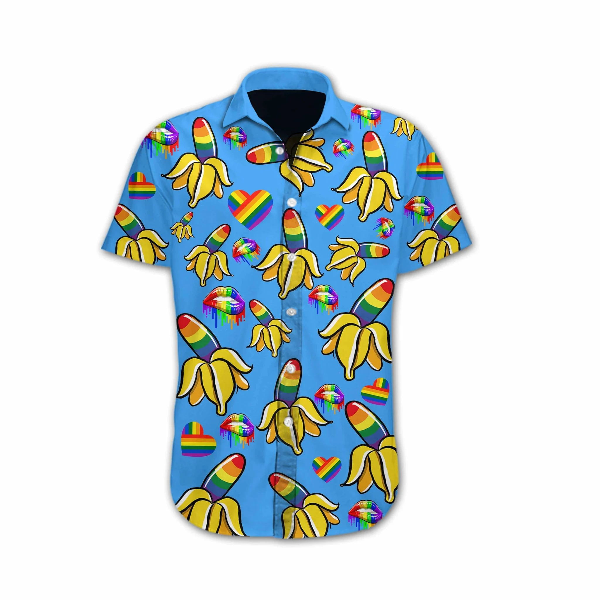 Gay Pride Gift Hawaiian Shirt, Banana Design Hawaiian Shirt Gay Pride Gift Hawaiian Shirt, Banana Design Hawaiian Shirt