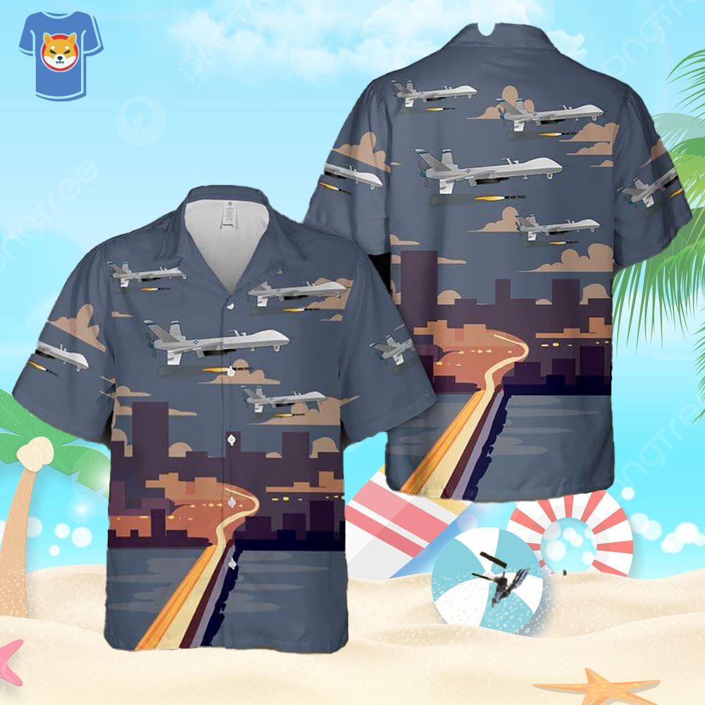 General Atomics Mq-9 Reaper Design 07 Us Air Force Hawaiian Shirt For Men And Women