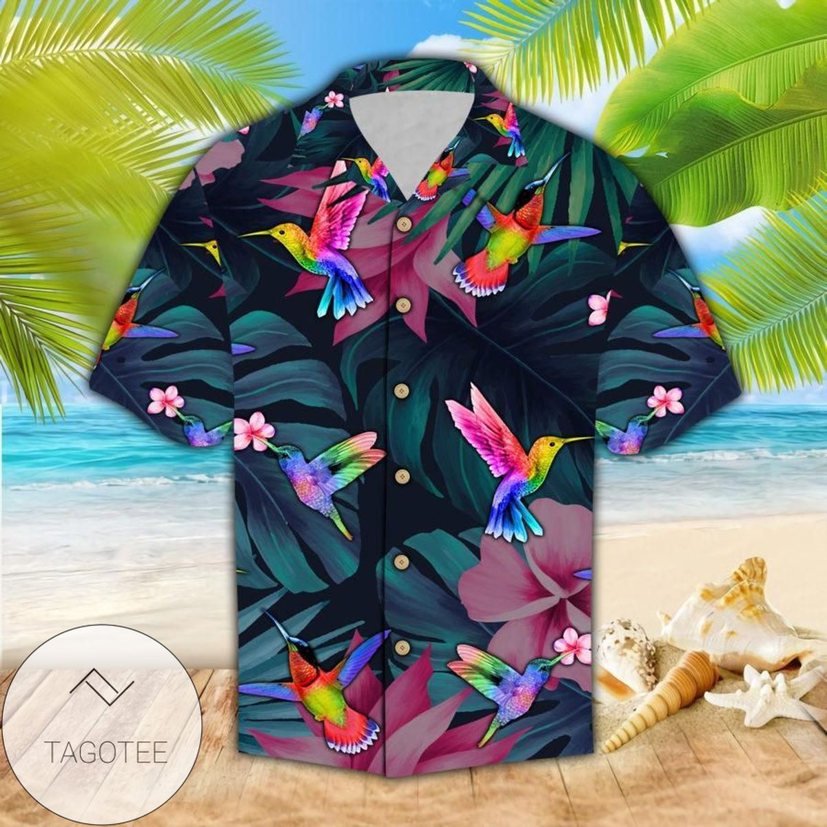 Gentle Hummingbird Adds a Nature Toucto Hawaiian Shirt