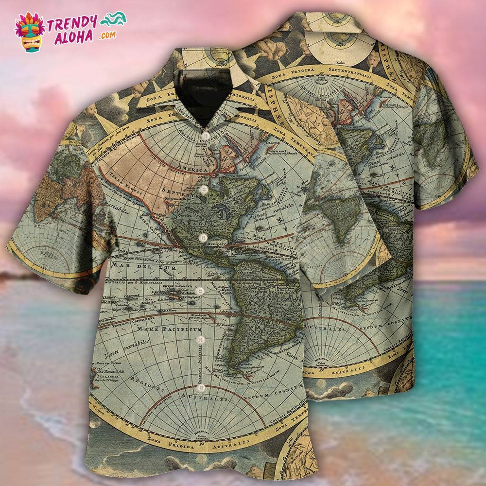 Geography Vintage Unique Hawaiian Shirt – Trendy Aloha