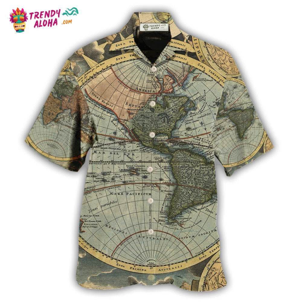 Geography Vintage Unique Hawaiian Shirt – Trendy Aloha Geography Vintage Unique Hawaiian Shirt – Trendy Aloha