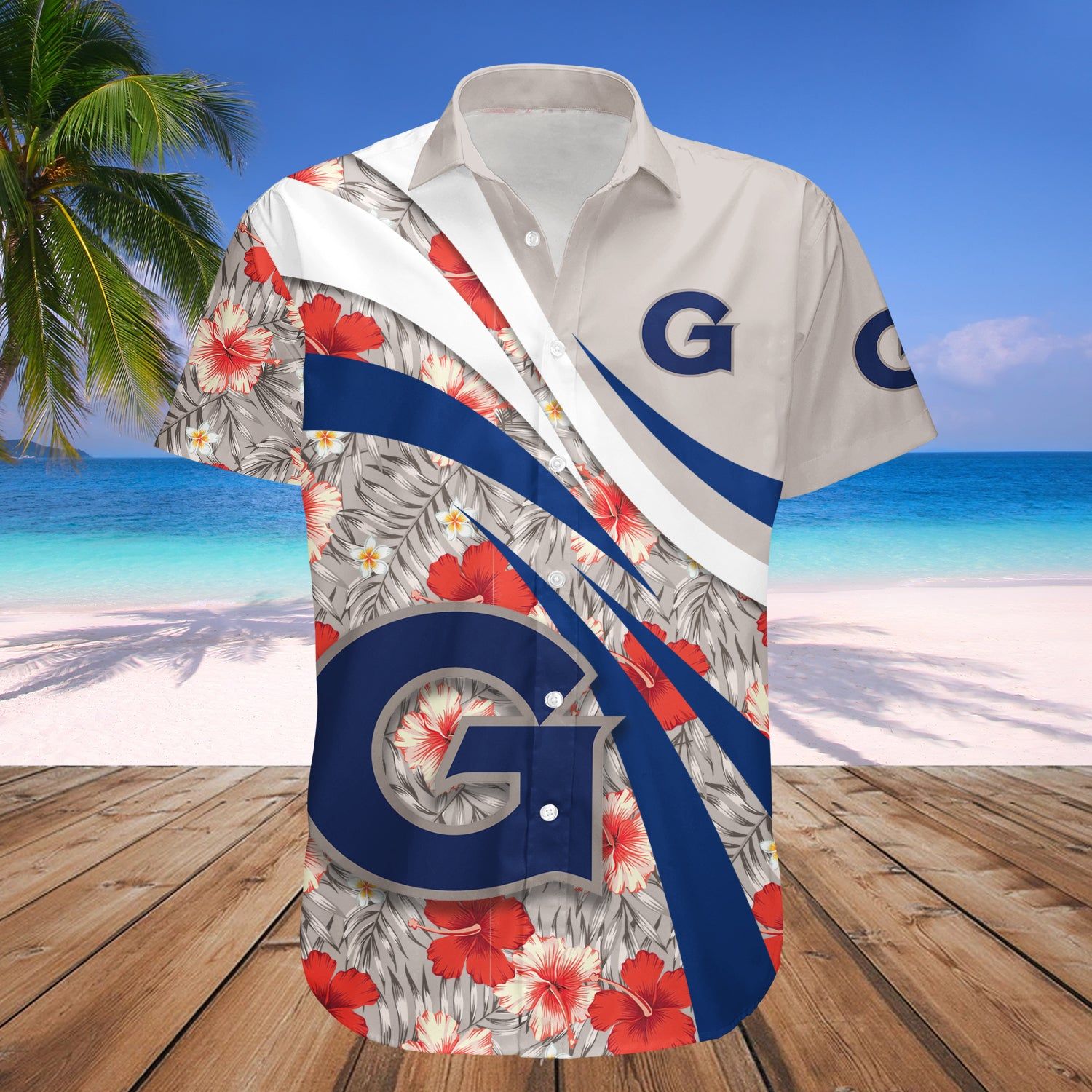Georgetown Hoyas Hawaii Shirt Hibiscus Sport Style – NCAA