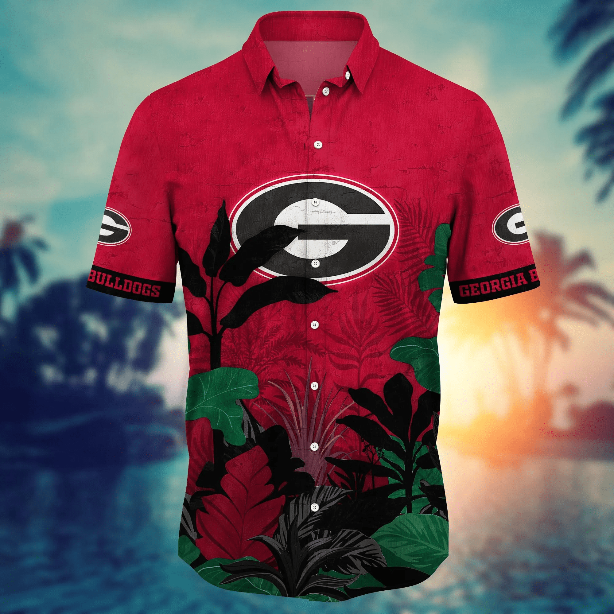 Georgia Bulldogs NCAA Hawaiian Shirt Camping Aloha Shirt