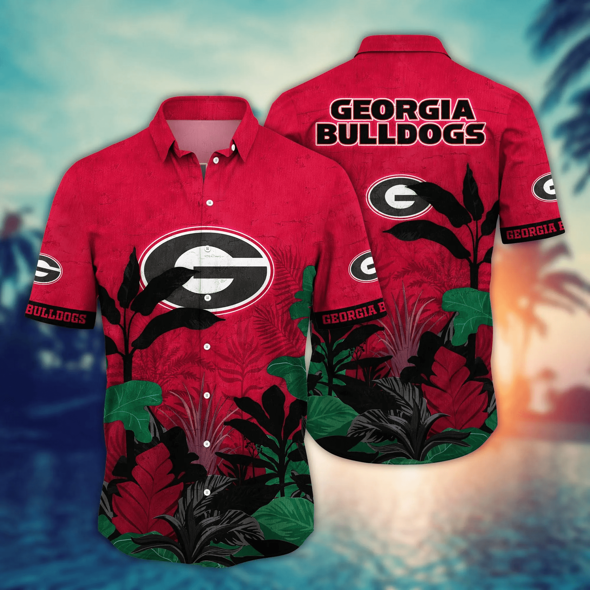 Georgia Bulldogs NCAA Hawaiian Shirt Camping Aloha Shirt Georgia Bulldogs NCAA Hawaiian Shirt Camping Aloha Shirt