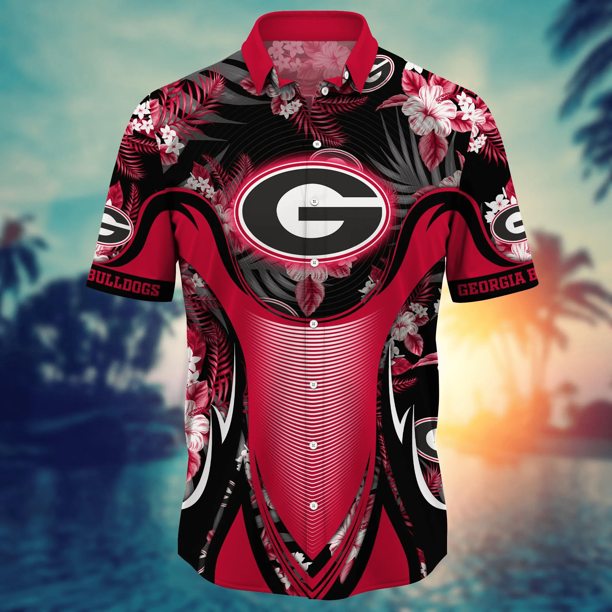 Georgia Bulldogs NCAA Hawaiian Shirt Ceiling Fans Aloha Shirt