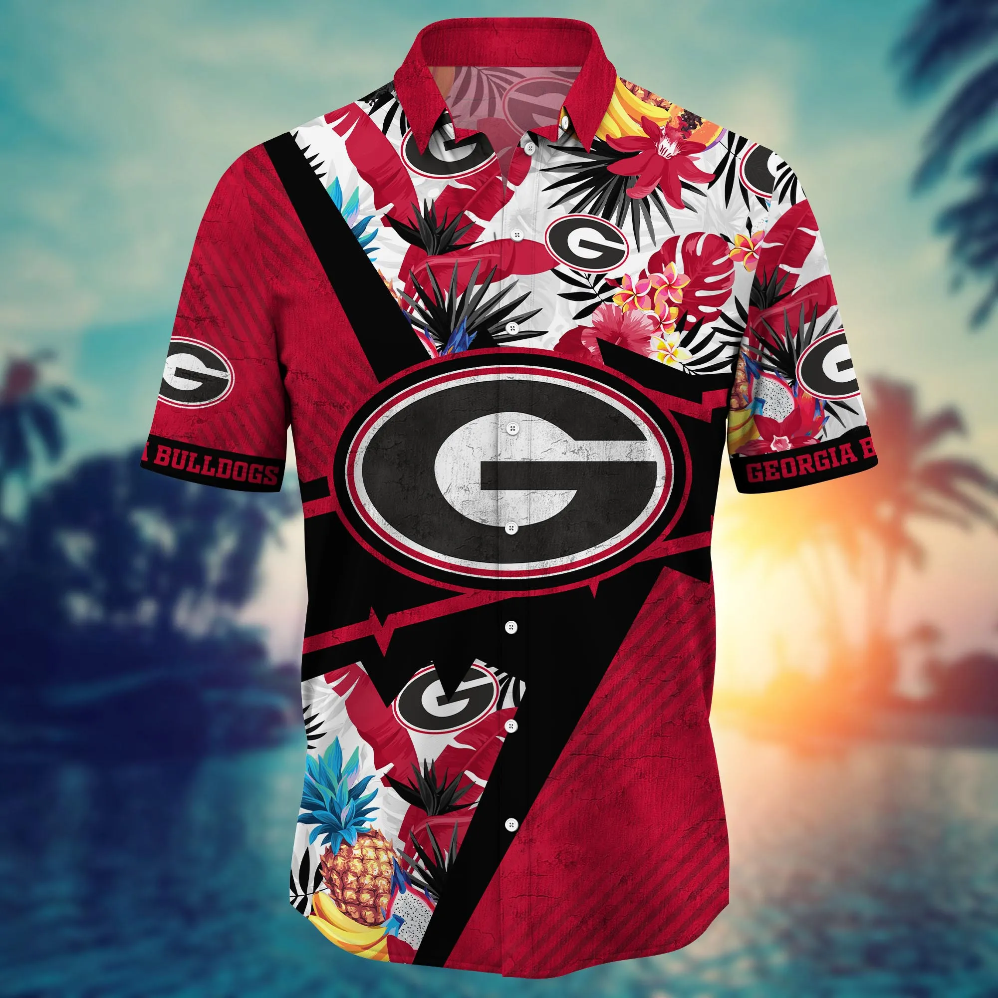 Georgia Bulldogs NCAA Hawaiian Shirt Starry Nights Aloha Shirt