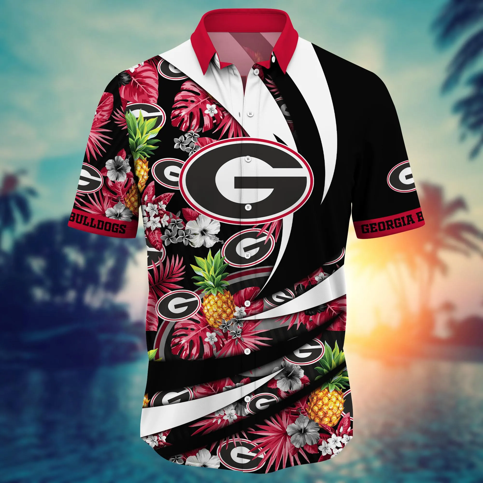 Georgia Bulldogs NCAA Hawaiian Shirt Surfing Aloha Shirt