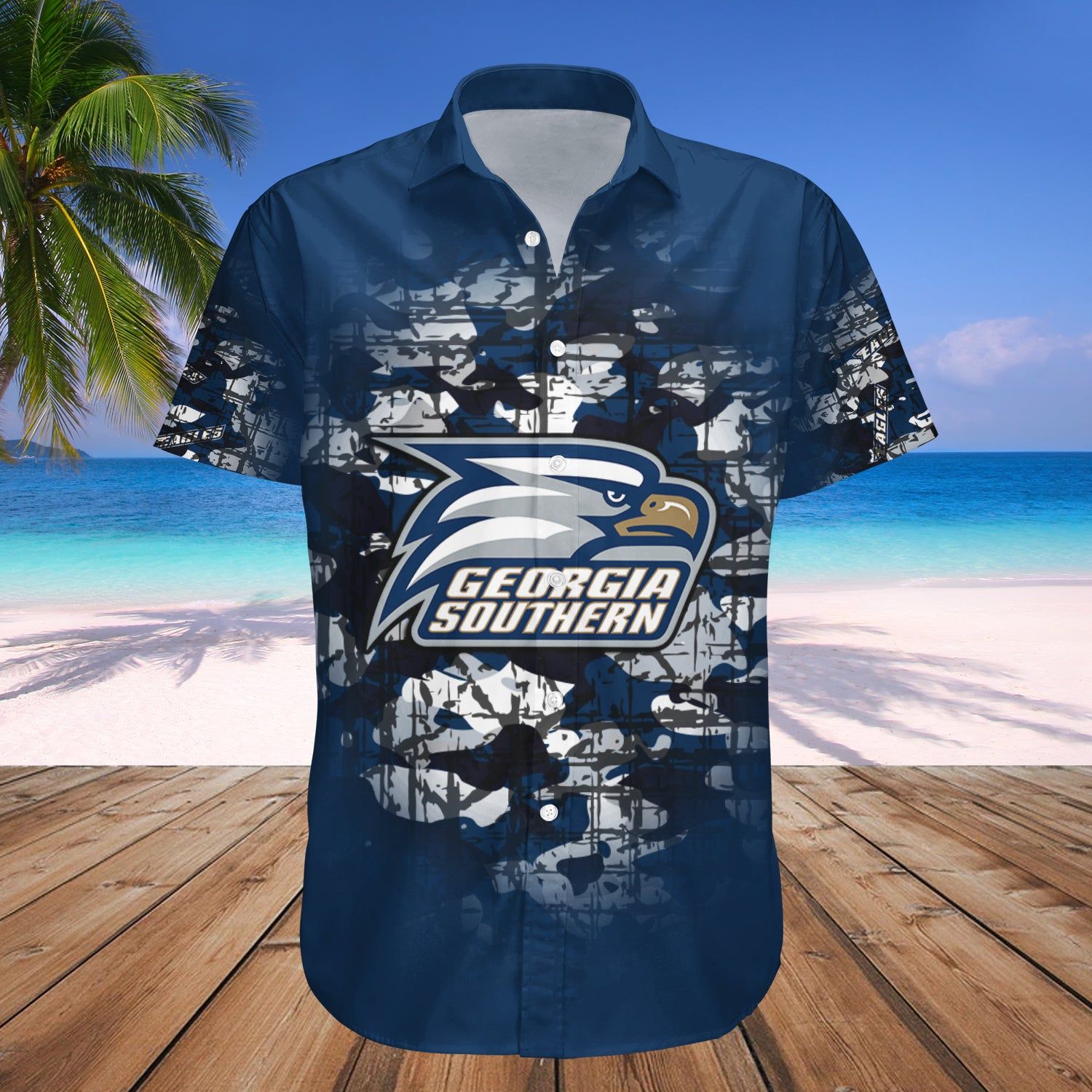 Georgia Southern Eagles Hawaii Shirt Camouflage Vintage – NCAA