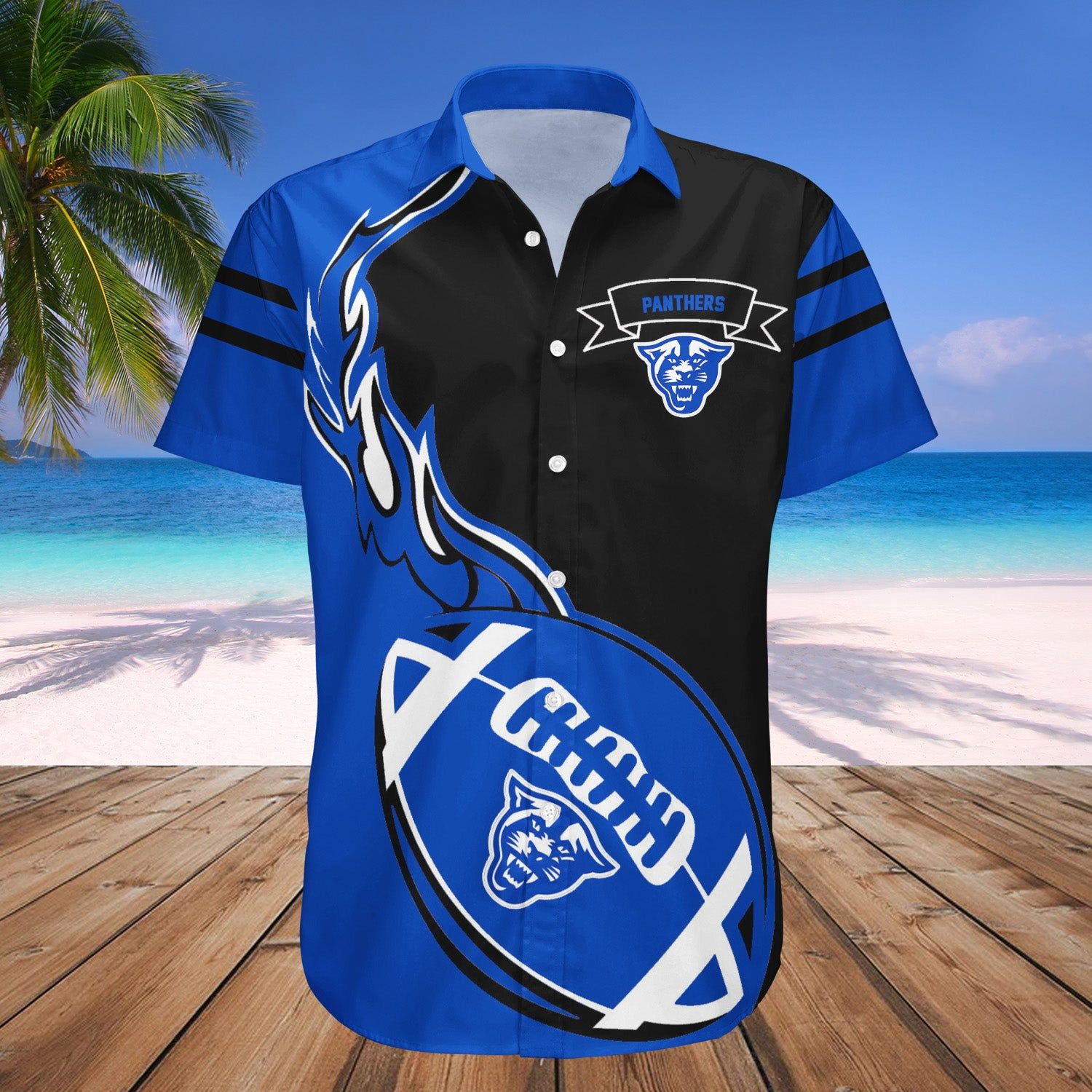 Georgia State Panthers Hawaii Shirt Flame Ball – NCAA