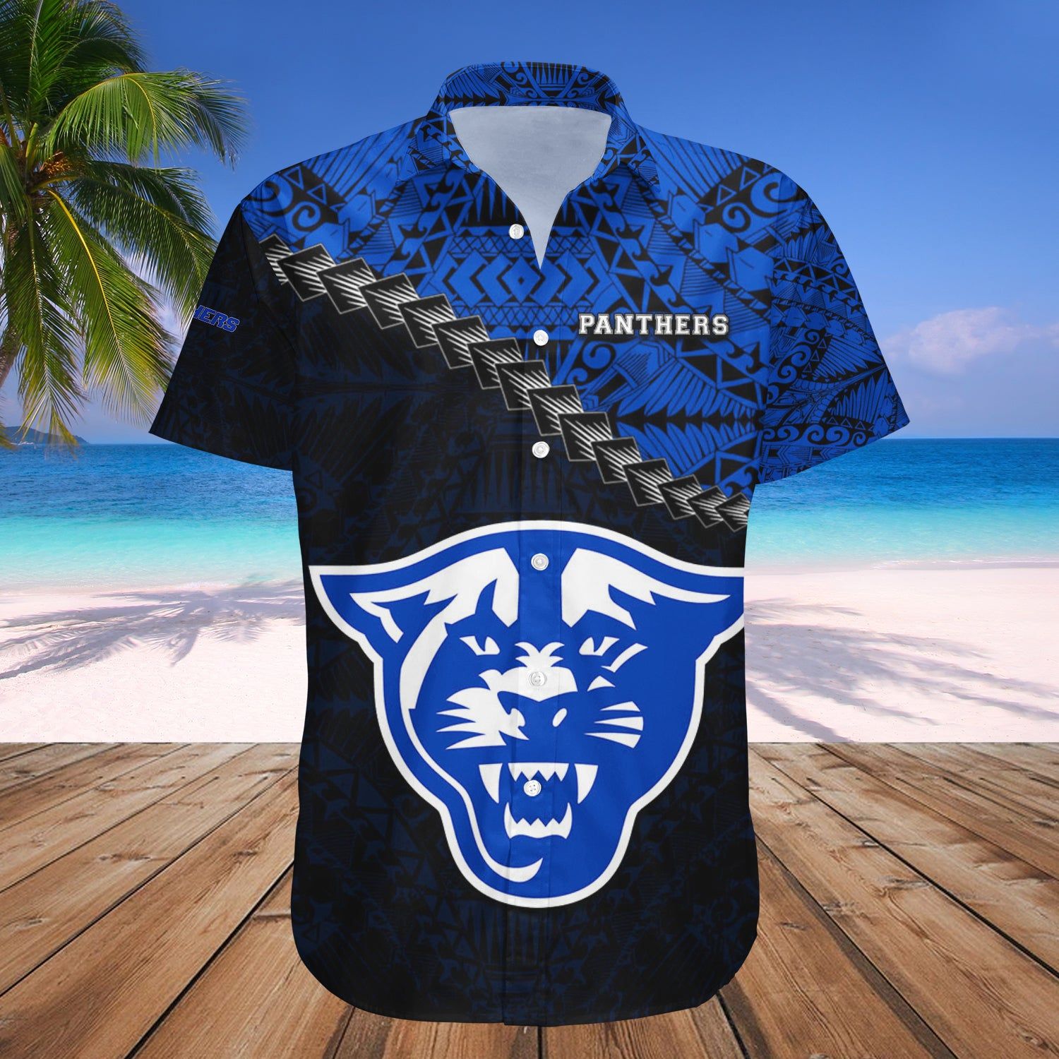 Georgia State Panthers Hawaii Shirt Grunge Polynesian Tattoo – NCAA