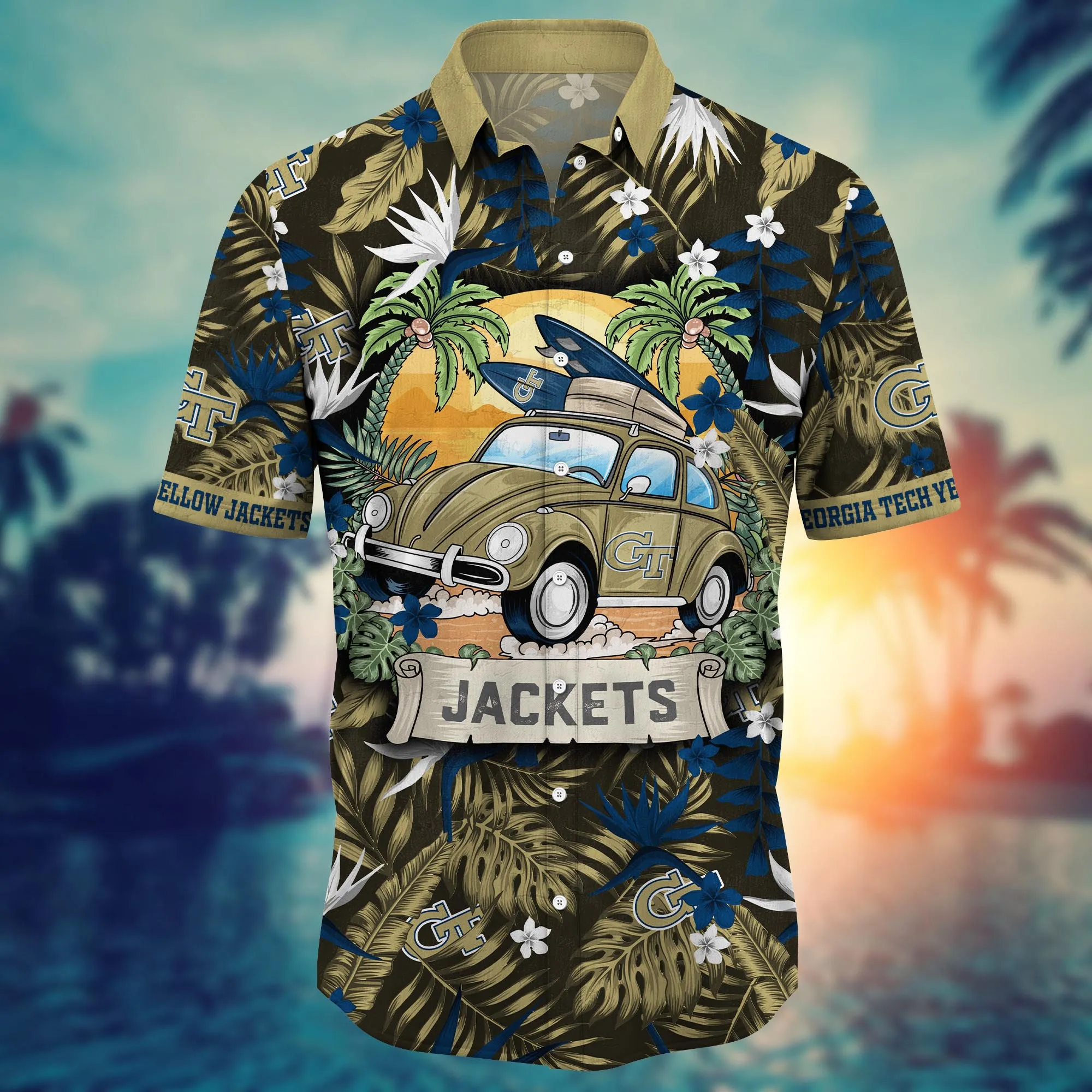 Georgia Tech Yellow Jackets NCAA Hawaiian Shirt Hammockstime Aloha Shirt