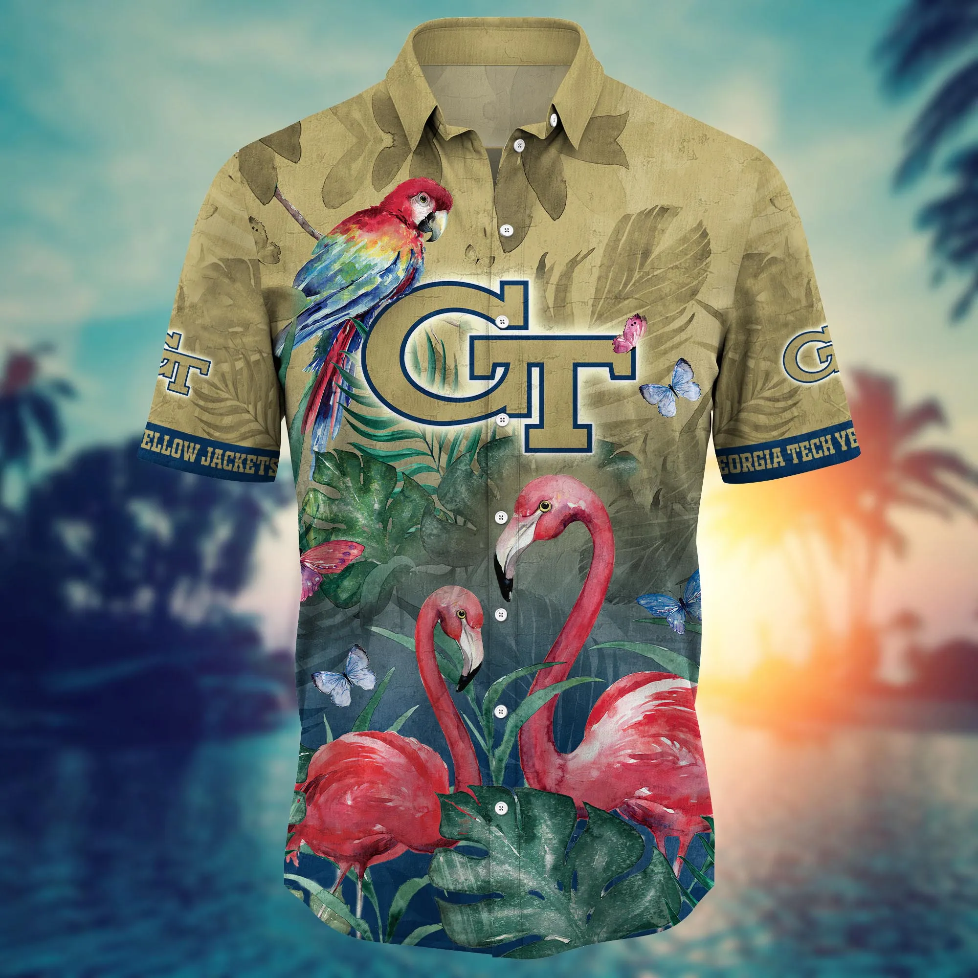 Georgia Tech Yellow Jackets NCAA Hawaiian Shirt June Aloha Shirt